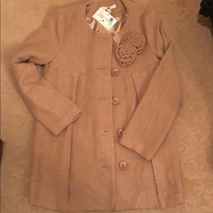 Tan Flare Peacoat
